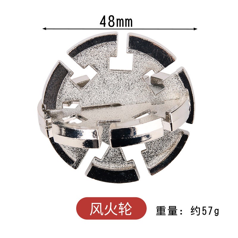 Luban Lock Brain Teaser Puzzle Gold Adult Puzzle High Iq Children'S Nine Linked Rings Educational Toy Magic Lock Needle - Image 1